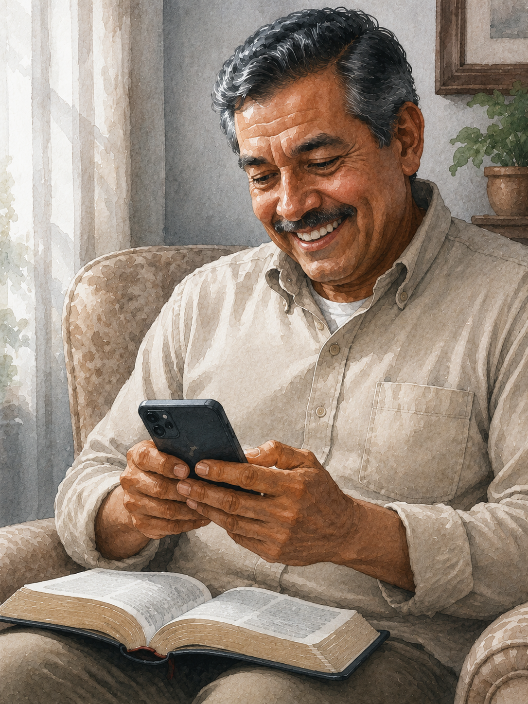 Comunidad de cristianos usando Biblia Zap